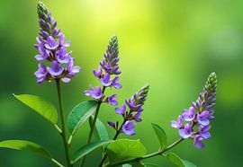 Three *Centrosema virginianum* Flower Clusters by Markus Gann