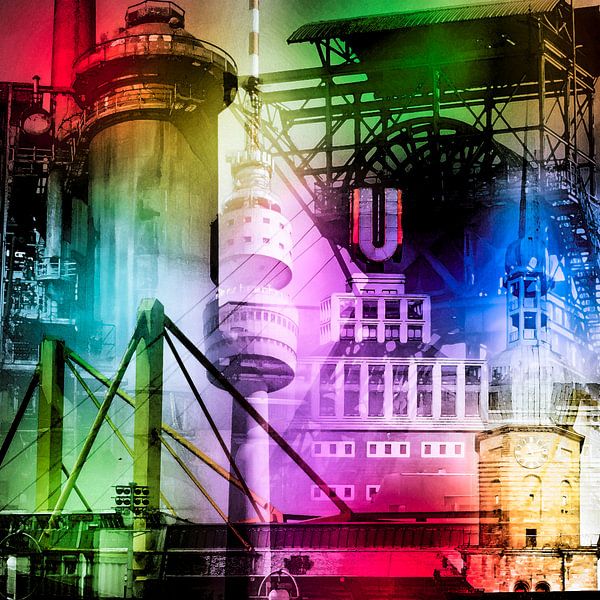 Bunte Dortmunder Collage von KuLeArt