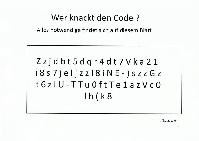 Who breaks the code? by Johann Bucher