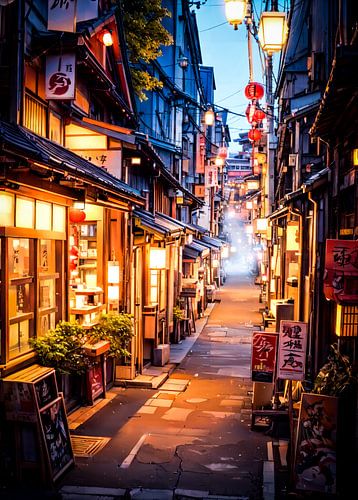 Tokio Japan Laterne Straße Reverie Anime