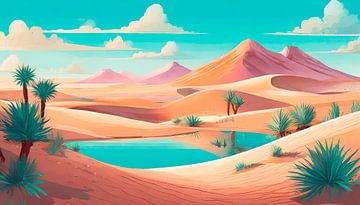 Desert with sand and sun by Mustafa Kurnaz