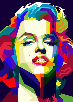 Marilyn Monroe 60er Jahre Ikone Pop Art Illustration von Artkreator