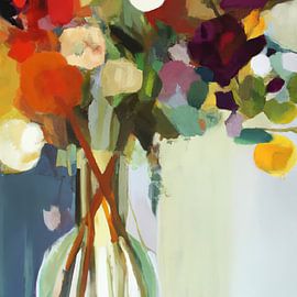 Kleurrijk abstract schilderij:  van Studio Allee