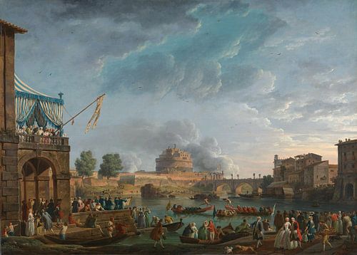 Claude-Joseph Vernet,Een sportwedstrijd op de Tiber in Rome