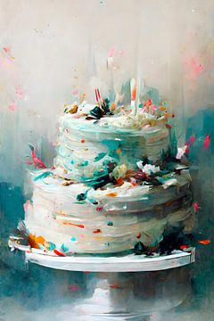 Birthday Cake (watercolor) by Treechild