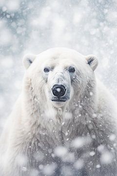 Ours polaire blanc sur haroulita