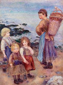 Renoir, Mosselvissers in Berneval, Normandische kust (1879) van Atelier Liesjes