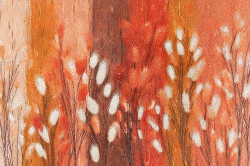 Autumn forest in glow