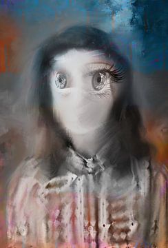 abstracte collage van een portret van een vrouw van MadameRuiz