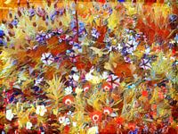 Colorful flower meadow impressionism