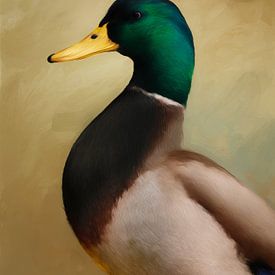 Stilvolles Porträt einer Wildente von But First Framing