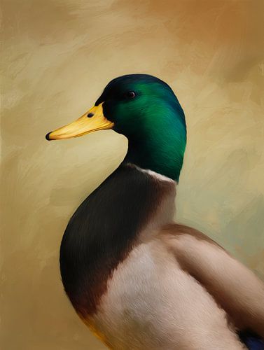 Stilvolles Porträt einer Wildente