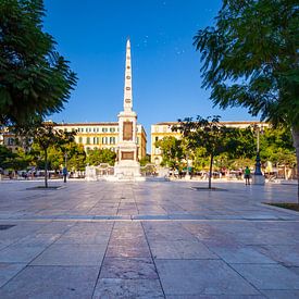 Plaza de la Merced Malaga, Spanje van Gerard van de Werken