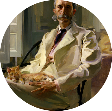Cecilia Beaux,Man with the Cat, Henry Sturgis Drinker