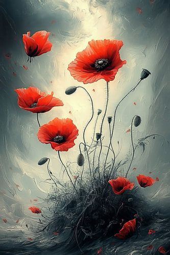 klaproos fantasie waterverf