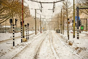 Schnee auf dem Coolsingel