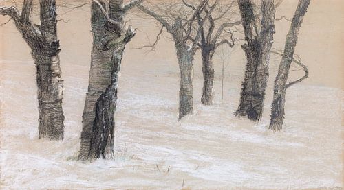 Kale bomen in de winter, Emilie Mediz-Pelikan, 1897