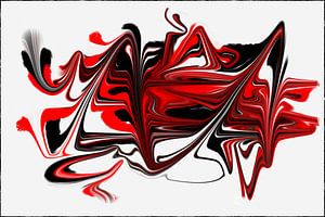 Mantel in rot schwarz