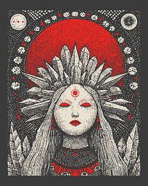 Amethyst Oracle Goddess – Occult Tarot Portrait