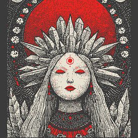 Amethyst Oracle Goddess – Occult Tarot Portrait by TuncGK