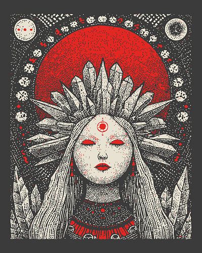 Amethyst Oracle Goddess – Occult Tarot Portrait