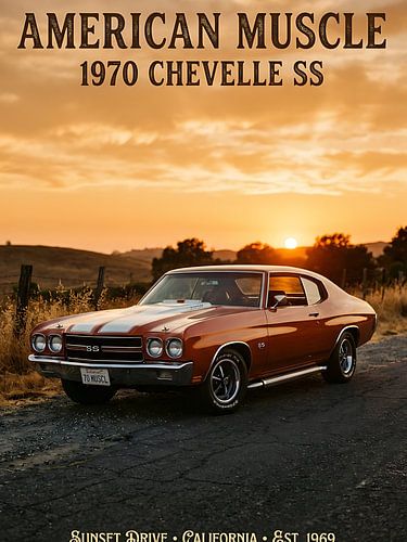 Poster van de Amerikaanse muscle car Chevelle