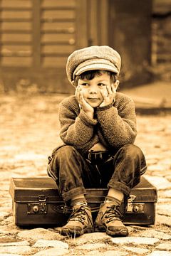 Little boy travelling