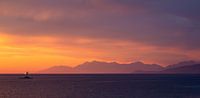 Ionische zonsondergang, Albanië van Adelheid Smitt thumbnail