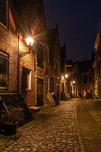 Kuiperspoort Middelburg in de avond
