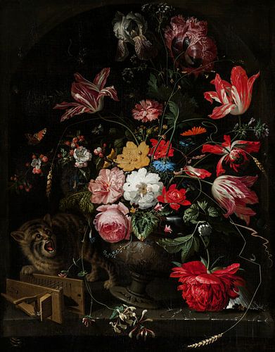 Abraham Mignon, De omvergeworpen ruiker