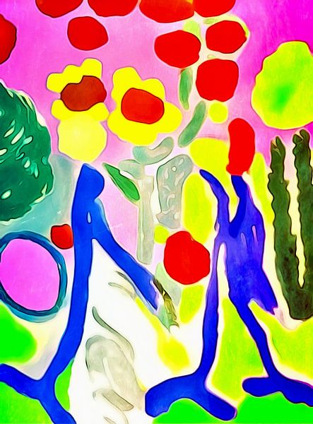 Dans le jardin fleuri, motif 4 par zam art