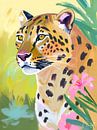 Verträumter Leopard im tropischen Grün von Trinkets NL ✪ Design Studio Miniaturansicht