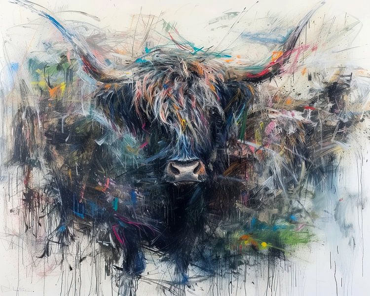 Scottish Highlander Cow | Scottish Highlander by Eye catching paintings