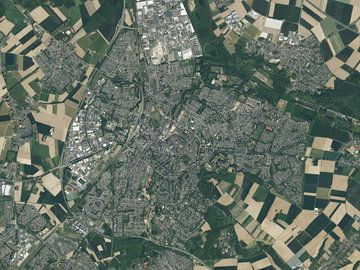 Luchtfoto van Sittard van Maps Are Art