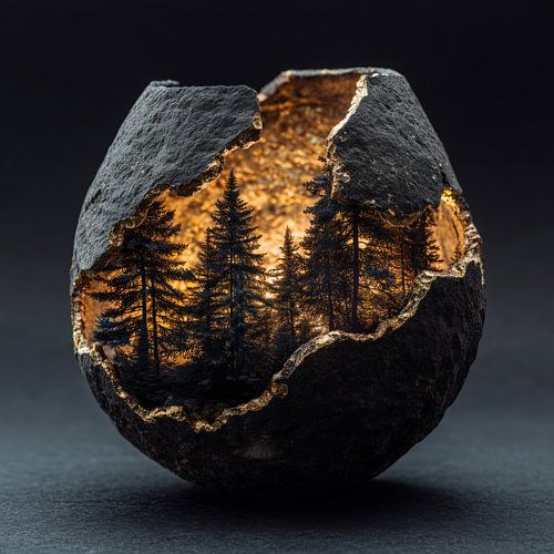 Lange groene bomen in vaas