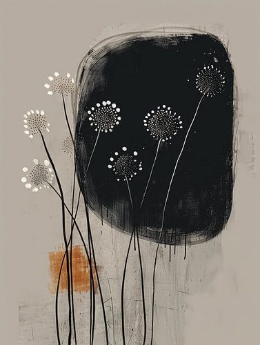 Botanische print in Japandi stijl