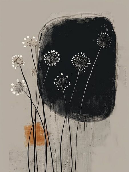 Botanical print in Japandi style by Japandi Art Studio