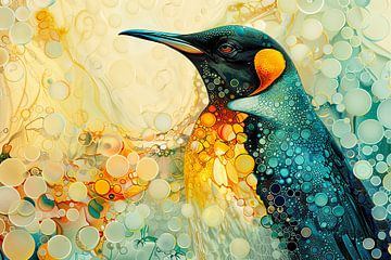 Pinguin Bubbles van Blikvanger Schilderijen