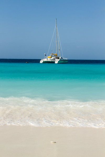 Catamaran bij klein Curacao no. 4 van Arnoud Kunst