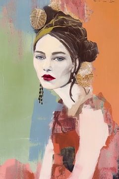 Colourful portrait in pastel colours by Studio Allee