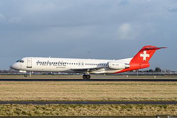 Niederländische Luftfahrtgeschichte: Helvetic Fokker 100. von Jaap van den Berg