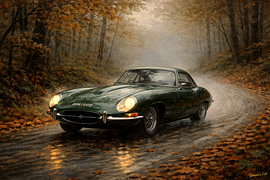 Eine Fahrt durch die Geschichte – Jaguar E-Type Serie 1 – 1961 von Johannas Art Creations