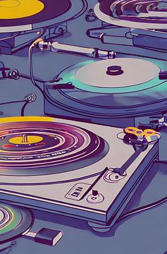 Turntables waiting to party by renato daub