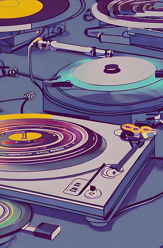 Turntables waiting to party