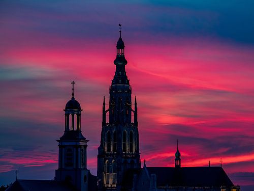 Breda Sunset Grote Kerk