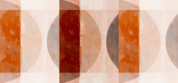 Modern Scandinavisch Bauhaus Abstractie Organisch in warme kleuren