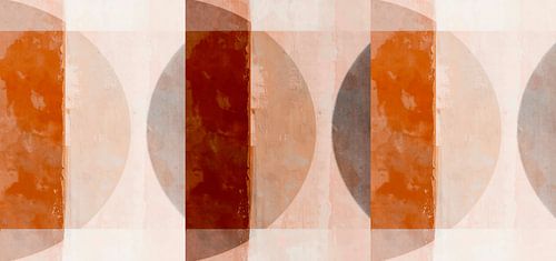 Modern Scandinavisch Bauhaus Abstractie Organisch in warme kleuren