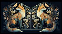 Art nouveau vossen