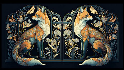 Art nouveau vossen