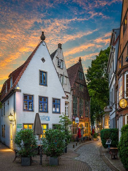 Historische wijk Schnoor in Bremen, Duitsland van Michael Abid